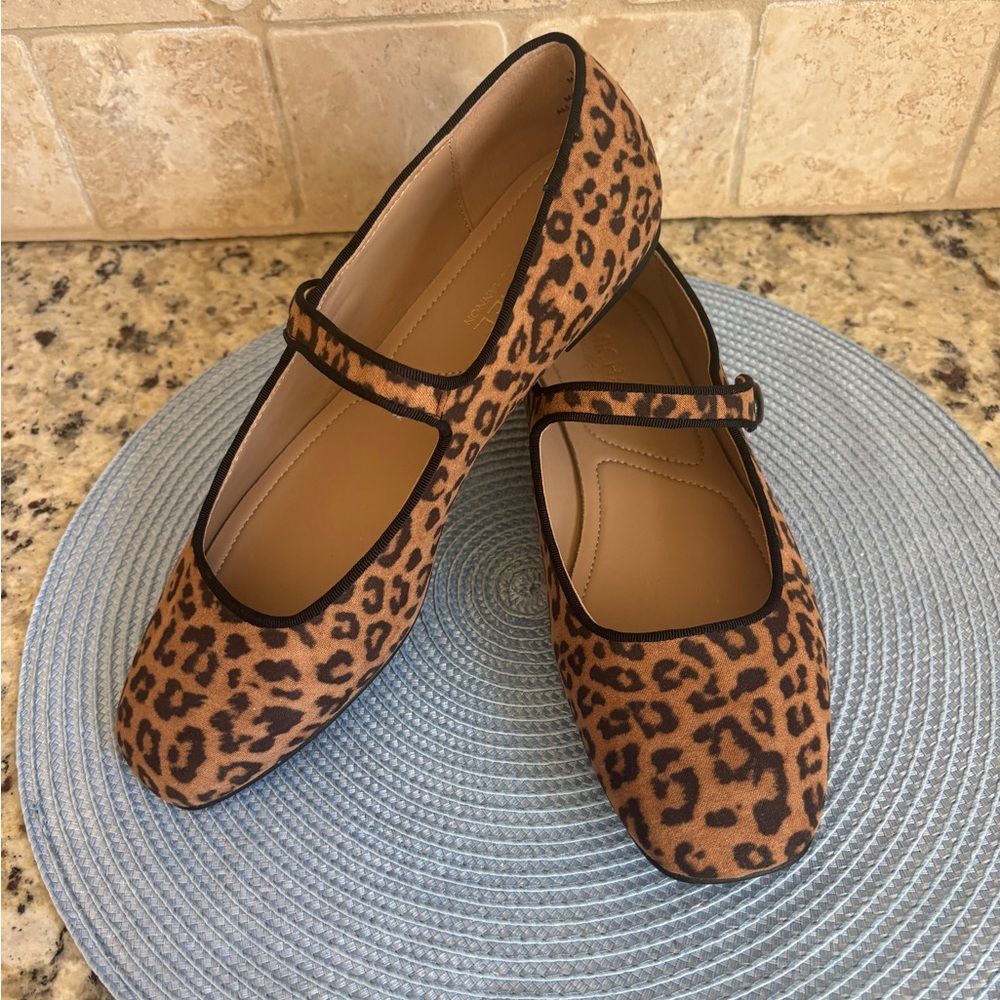 Michael by Michael Shannon Margaret Leopard Print Mary Jane Flat - Brown/Black - Picture 15 of 15